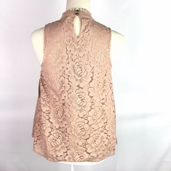 Skylar & Jade Floral Lace High Neck Tank Top - Picture 4 of 4